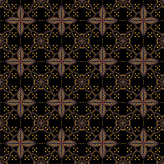 Luxurious and elegant vector modern Javanese traditional ethnic batik pattern template