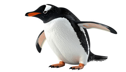 Fototapeta premium penguin , isolated on white background, transparent PNG