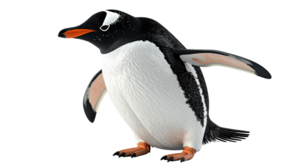 penguin , isolated on white background, transparent PNG
