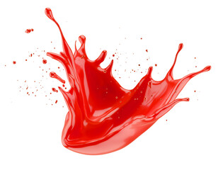 red juice splash isolated on a white background. 3d render