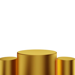 3d blue cylinders product displa