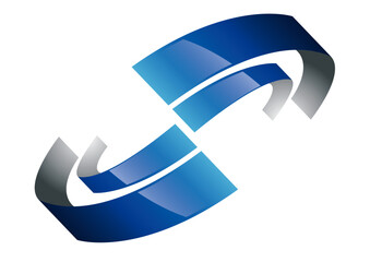 vague comme un S ou C abstrait et dynamique logo-v15