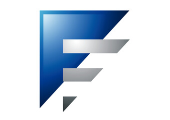 triangle f logo abstrait et futurististe v20