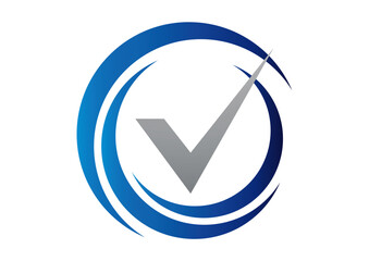 cercles et arcs avec v abstrait modern logo-v19