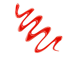 red juice splash isolated on a white background. 3d render