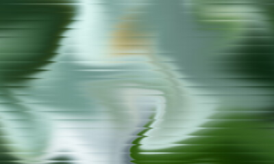 Abstract motion blur of a white flower with green background