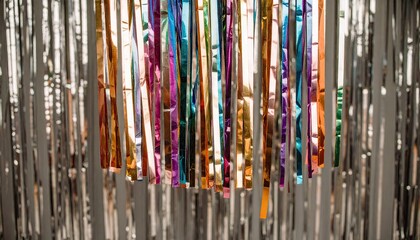 Rainbow Fringe Metallic Texture Background