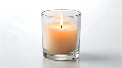 candle in glass