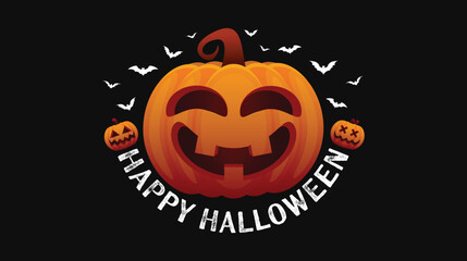 Halloween celebration background design. Holiday and party template. Vector illustration