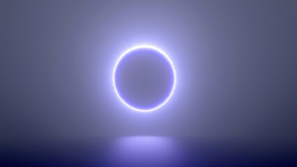 Gritty Autumn Full Moon with Indigo Halo for Seasonal Reflection and Hope
