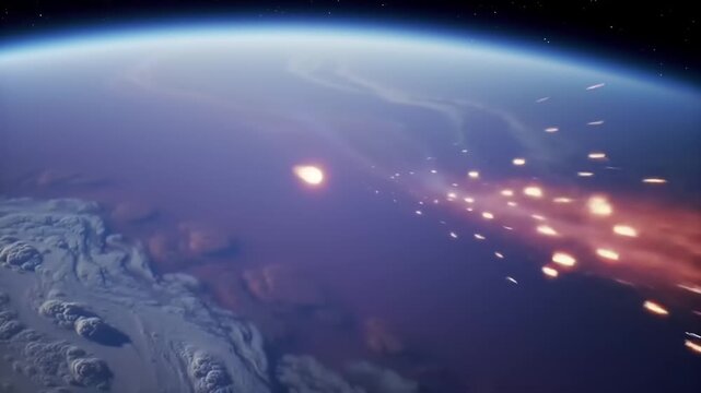 Rocket launch earth orbit