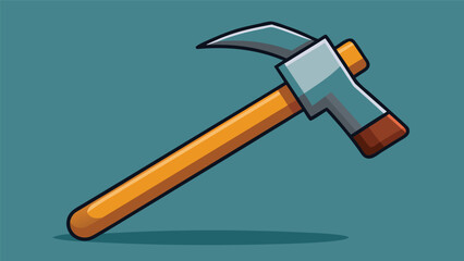 Colorful illustration of a hammer and sickle on a simple background
