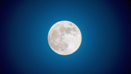 Obraz premium Gritty Autumn Full Moon with Indigo Halo for Seasonal Reflection and Hope 