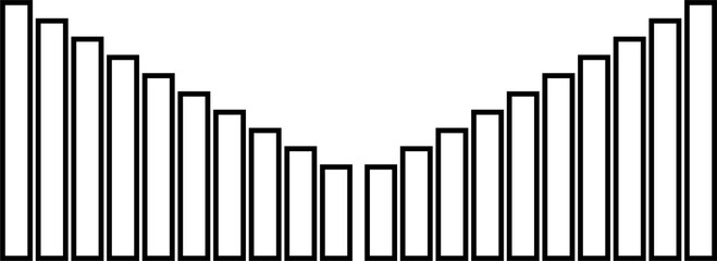 bar chart with arrow