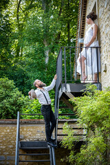Photography of a lovely young couple expected a baby
