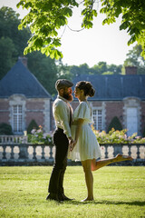 Photography of a lovely young couple expected a baby