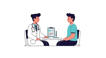 Doctor consultation healthcare medical checkup appointment illustration