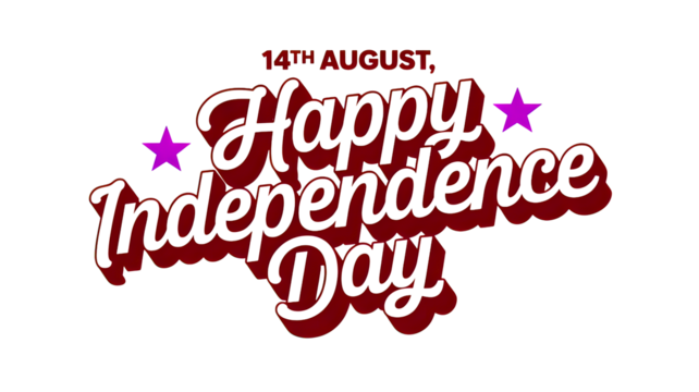 Celebrate 14th August with a vibrant Happy Independence Day message and festive stars