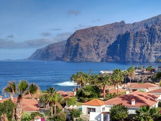 survol de Los Gigantes à Tenerife, archipel des Canaries