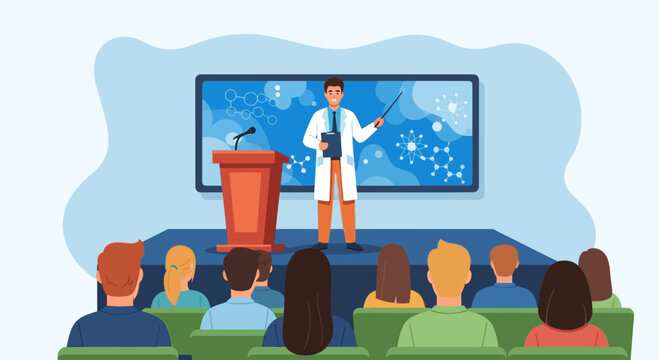 Engaging Medical Conference Forum Expert Presentation on Scientific Breakthroughs in Modern Healthcare