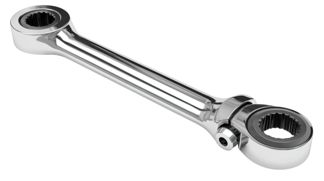 Chrome-plated adjustable wrench