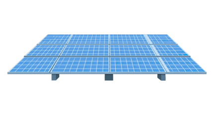 Illustration of solar panels mounted on a frame