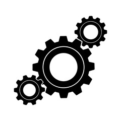 Interlocking gears with transparent background