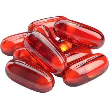 red soft gel capsules