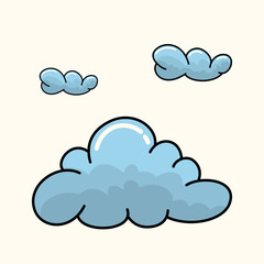 cute simple clouds decoration vector illustration clip art