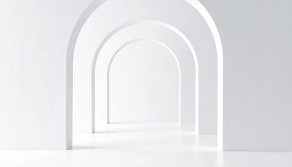 Overlapping Chalky White Arcs Venetian Plaster Minimalist Editorial Background