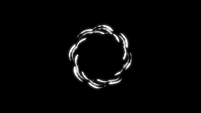 Smoke FX, animated cartoon 2d smoke, puff, drop, swirl on black screen. Perfect for chroma key, animated overlays, cartoon effects, and video stock. Includes Chroma key alpha channel video. 4K