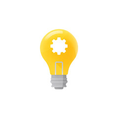 Illuminating mechanical innovation a creative concept with a cog in a lightbulb