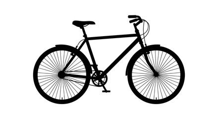 Fototapeta premium Silhouette of a classic bicycle conveying simplicity and functional design for various usages