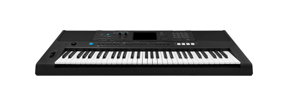 Electronic keyboards include synthesizers, digital pianos, stage pianos, electronic organs and digital audio workstations isolated