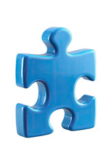 Obraz premium 3D rendered blue puzzle piece
