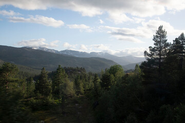 clouds over the mountains