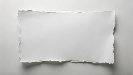 Square Torn White Paper on Light Gray Background