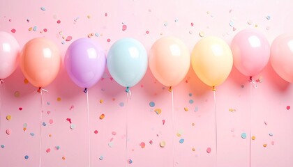 Obraz premium pink on party balloons