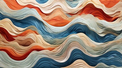 Seamless Organic Wave Abstract Pattern for Eco Corporate Design