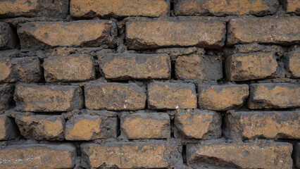pattern old brick wall close up