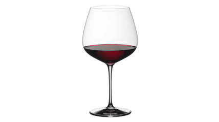 Elegant red wine glass with rich color, perfect for celebrations and special occasions