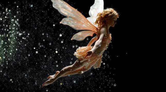 Flying Fairy with Glittering Dust