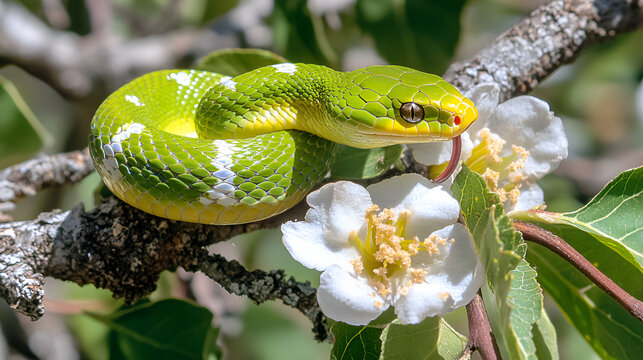 green tree python