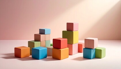 Obraz premium colorful wooden blocks