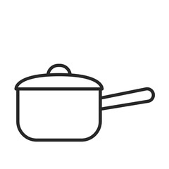 Obraz premium Saucepan line icon vector for kitchen and culinary clip art.