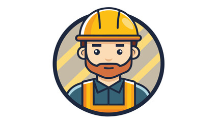 Construction worker in hard hat engages in safety protocol on job site during bright afternoon