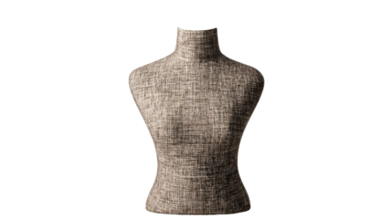 Beige fabric mannequin torso