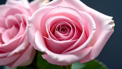 Close-up of two pink roses