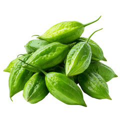Fototapeta premium small bitter gourds on transparent png background
