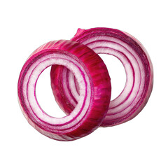 Two sliced red onions